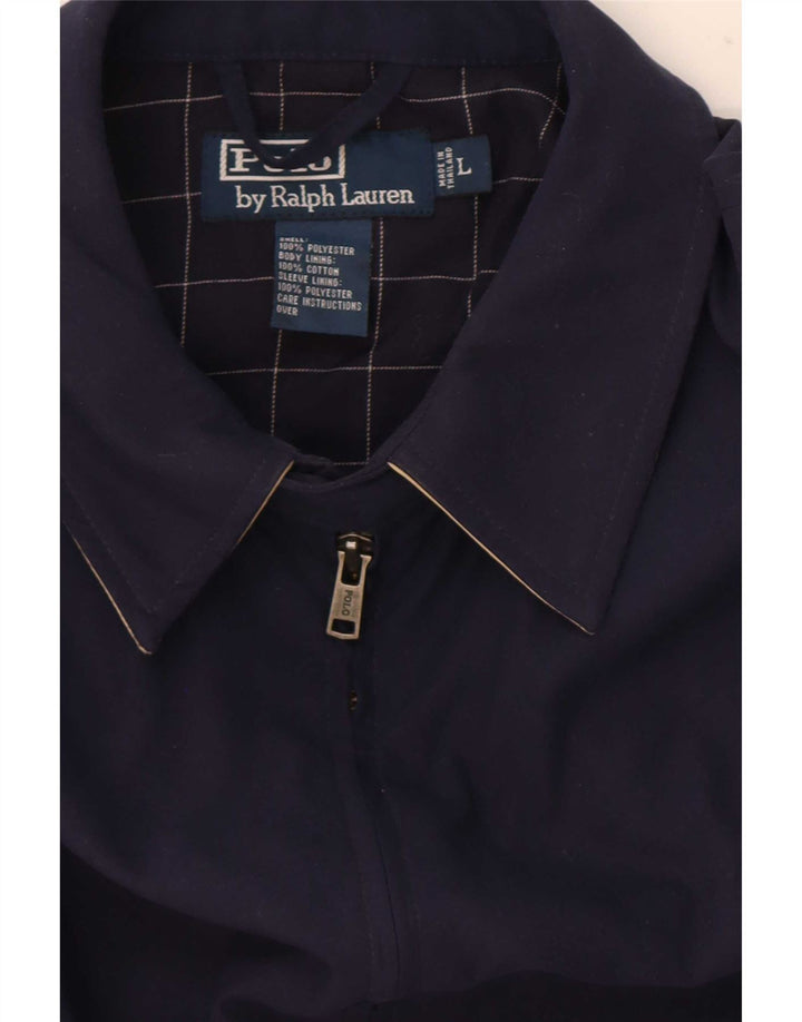 Giubbotto bomber da uomo Polo Ralph Lauren UK 40 grande poliestere blu navy