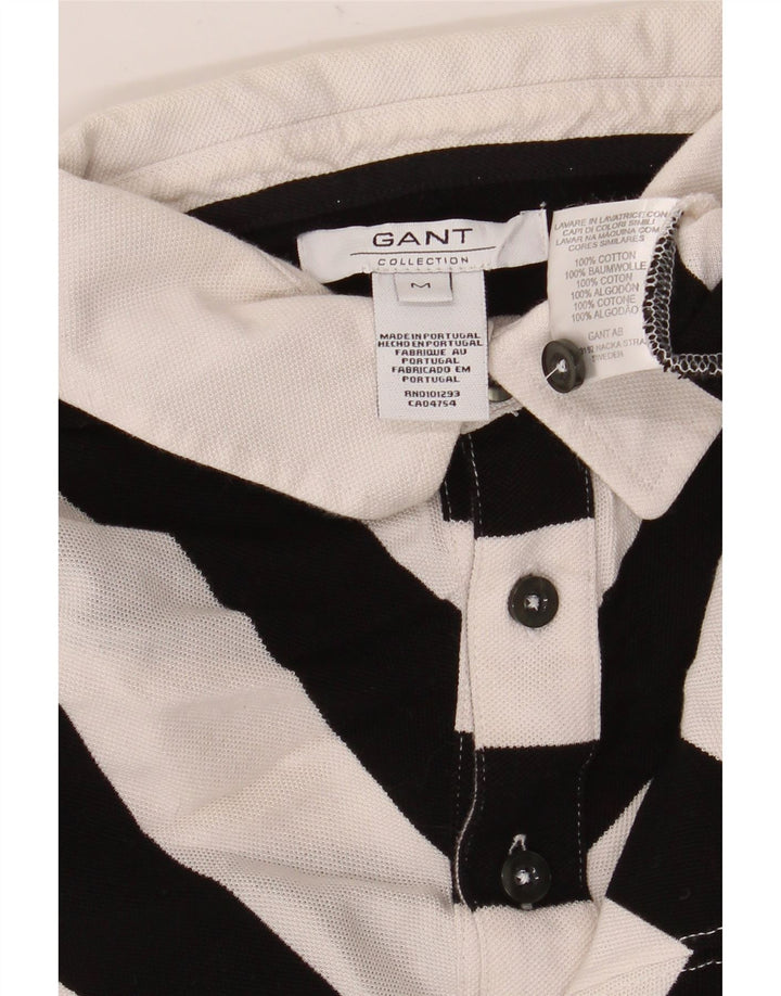 Polo da uomo Gant in cotone a righe bianche medie