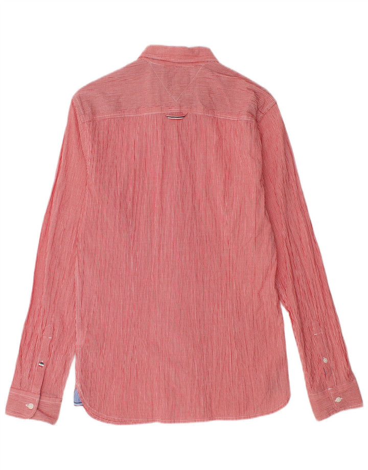 TOMMY HILFIGER Camicia slim fit da uomo piccola in cotone a righe rosse