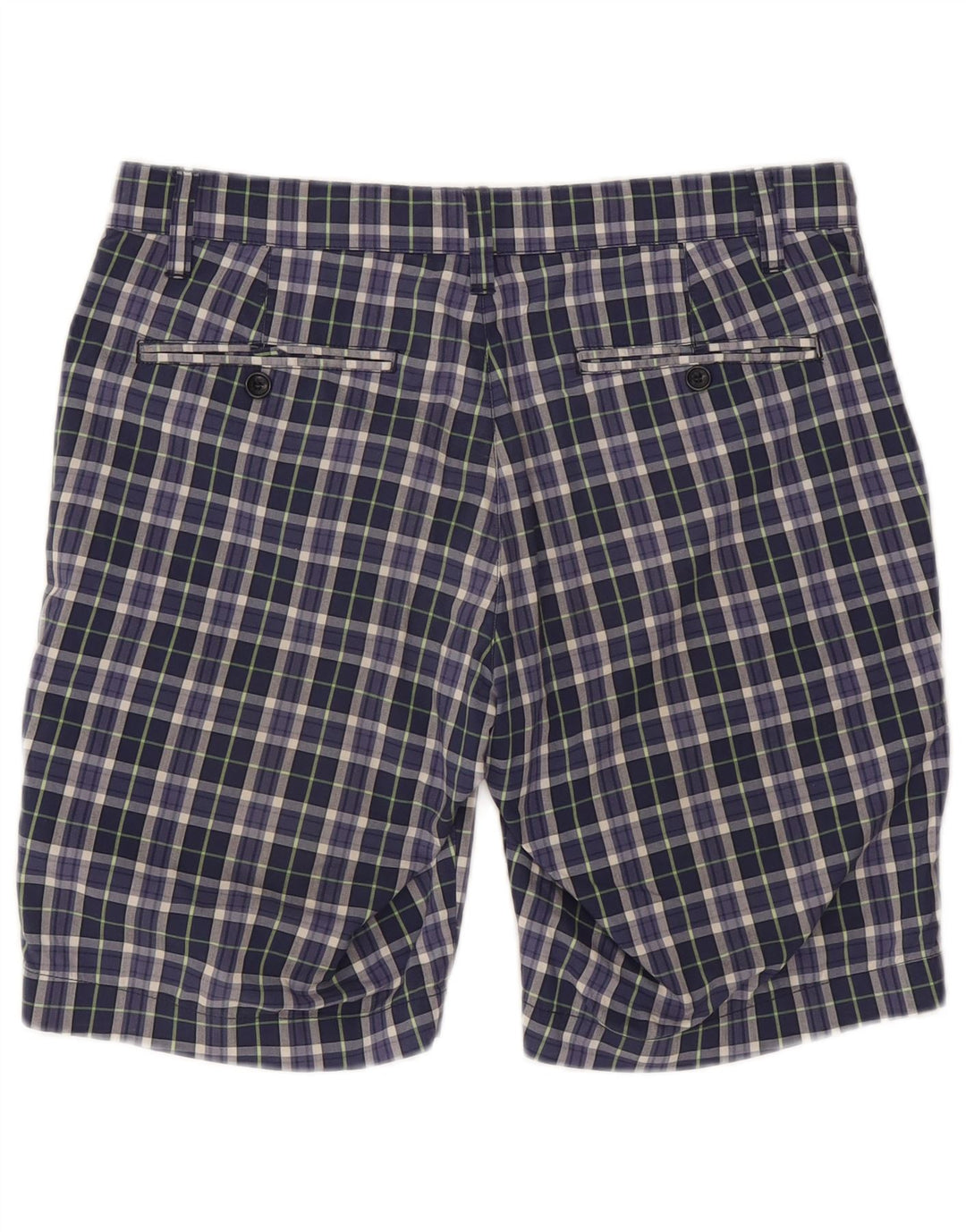 Pantaloncini chino da uomo Conte of Florence IT 48 medi W32 blu navy a quadri