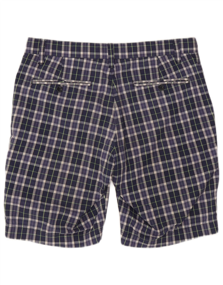 Pantaloncini chino da uomo Conte of Florence IT 48 medi W32 blu navy a quadri