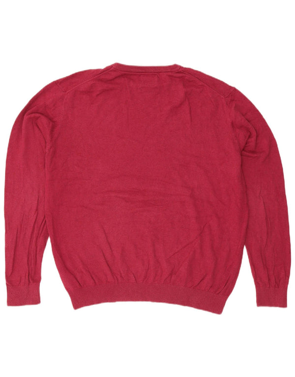 Joules Maglione da uomo girocollo XL in cotone rosso