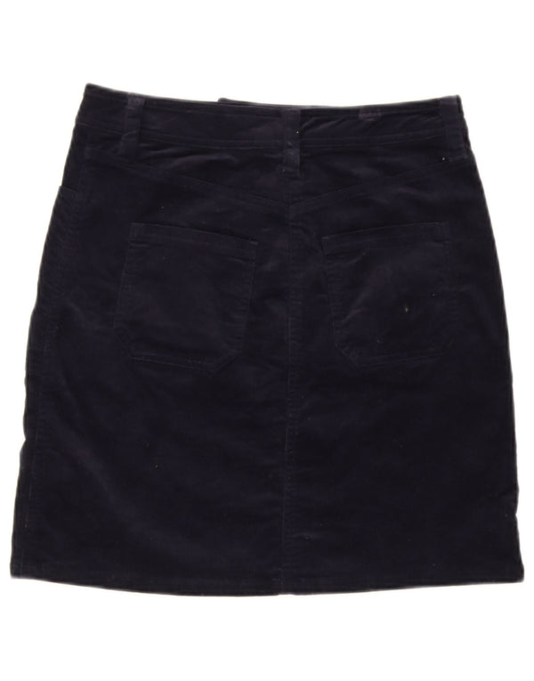 Gonna in velluto a coste da donna Boden UK 8 Small W27 Cotone blu navy