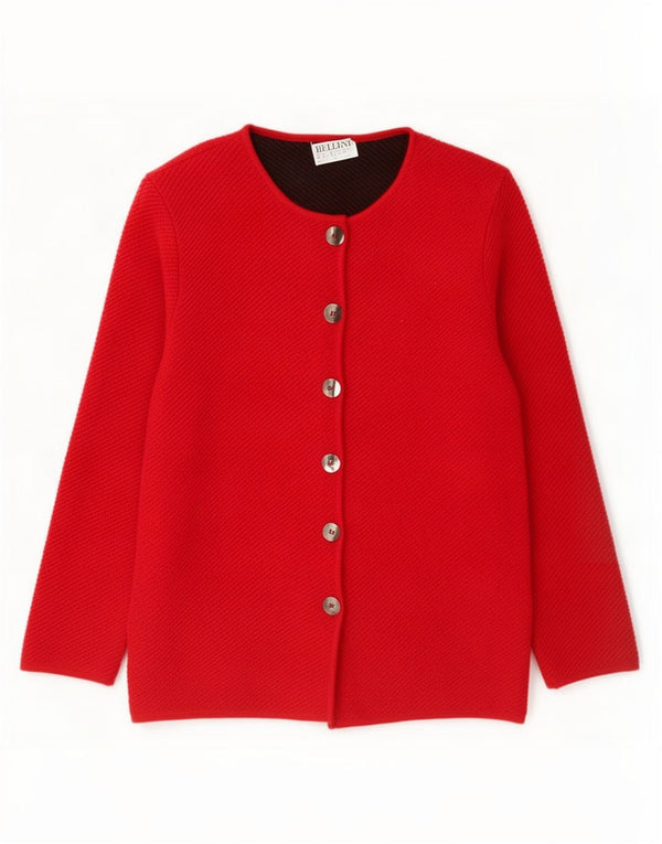 Maglione Cardigan Donna Bellini IT 48 XL Rosso Lana