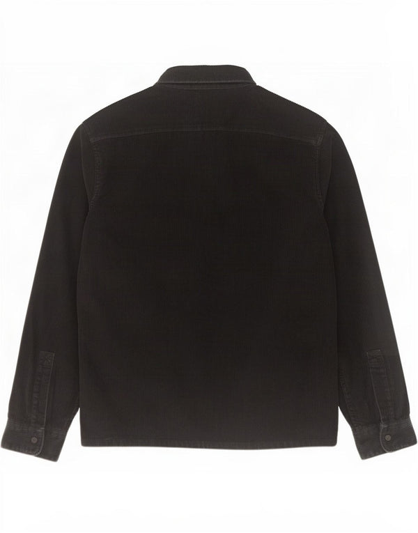 Camicia Hollister da uomo in velluto a coste piccola in cotone nero