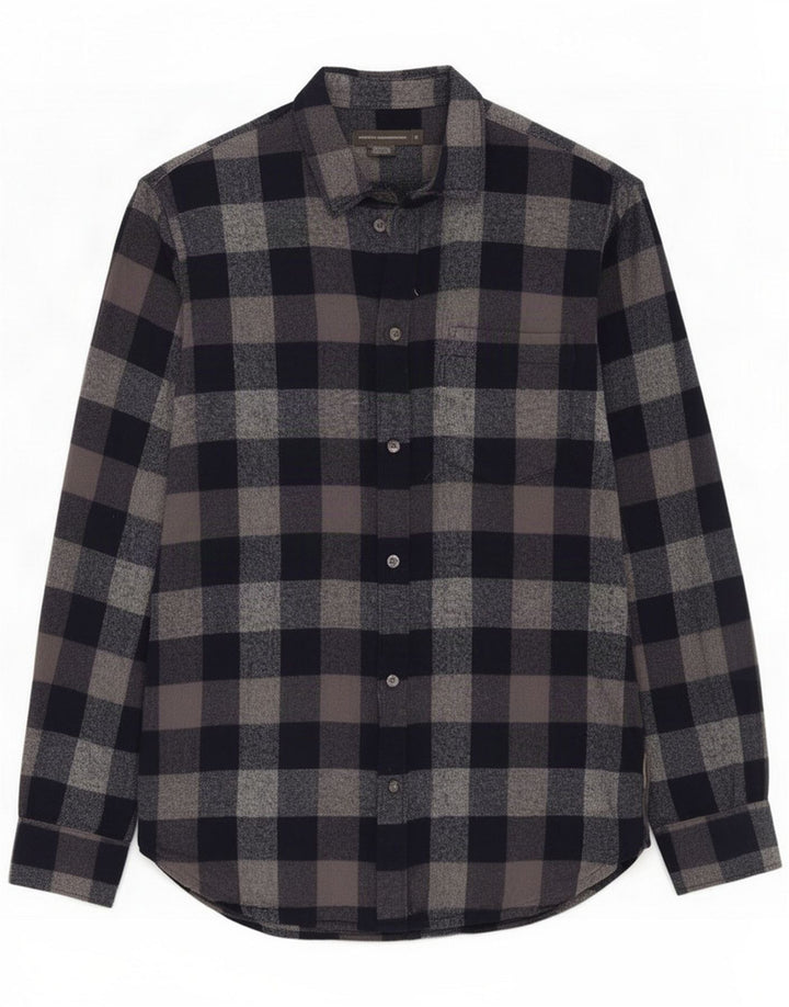 Camicia in flanella da uomo French Connection piccola in cotone a quadretti blu navy
