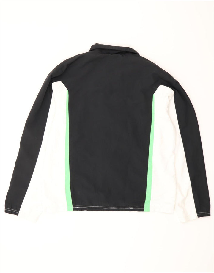 ASICS Mens Tracksuit Top Jacket Medium White Colourblock Polyester