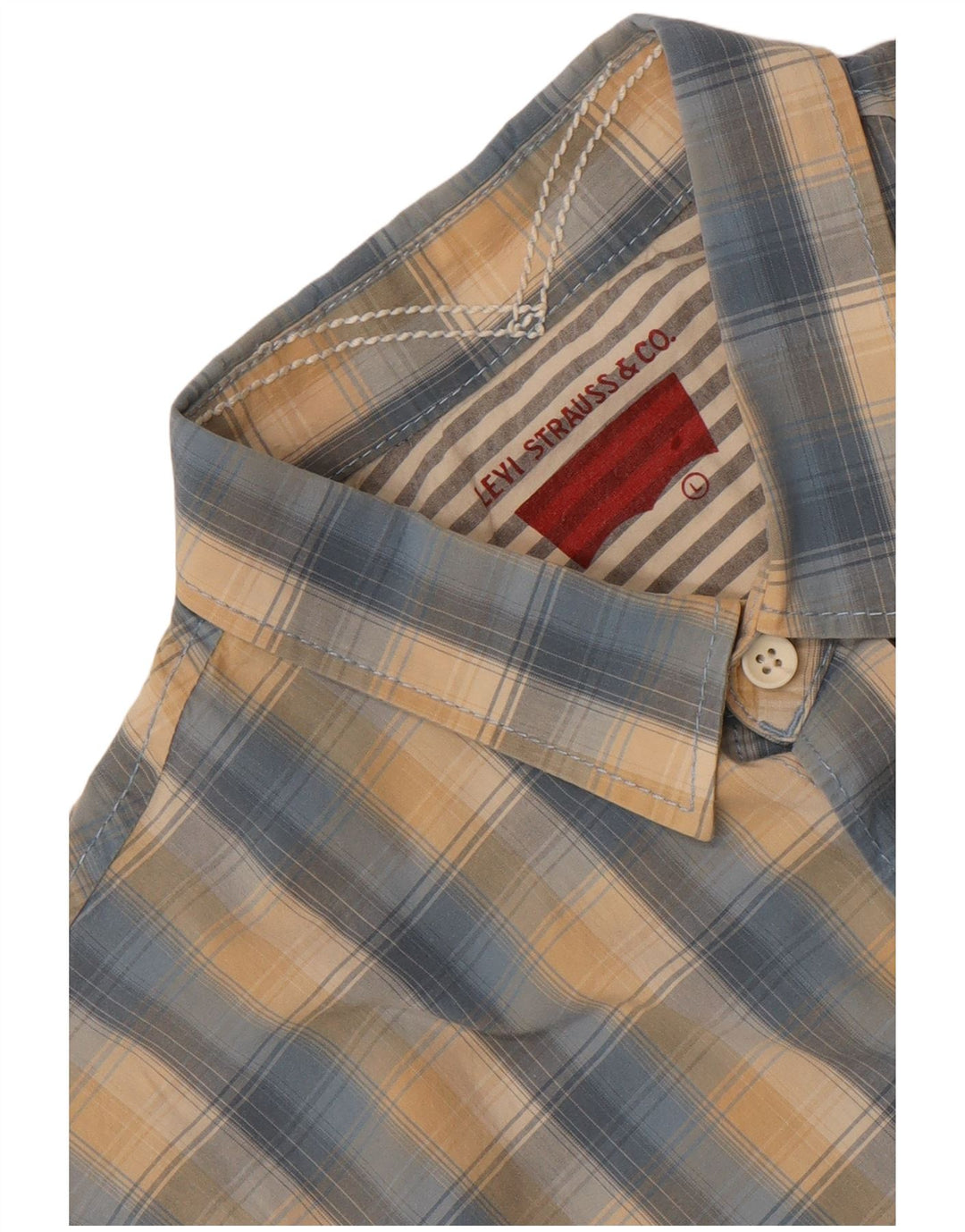 Camicia a maniche corte da uomo Levi's a quadri blu grandi