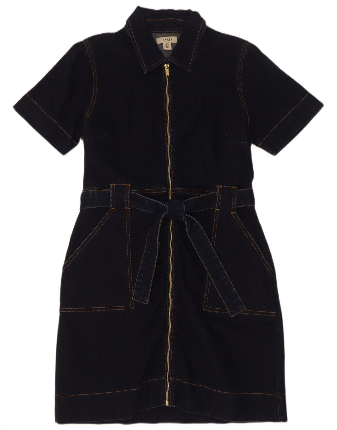 Abito in denim da donna Oasis UK 12 Cotone medio blu navy