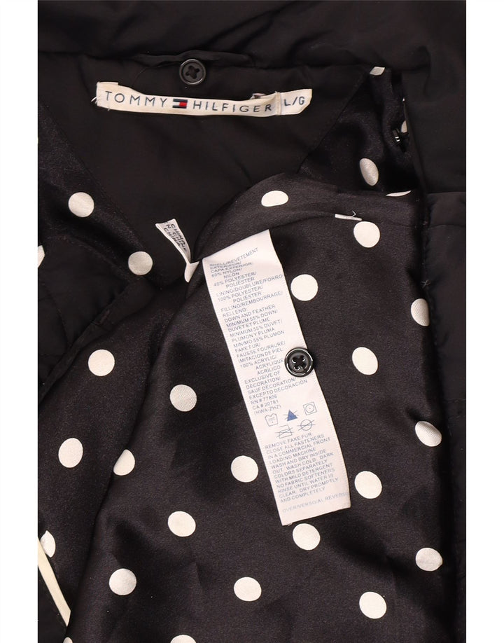 Giacca imbottita da donna Tommy Hilfiger UK 16 grande nylon nero