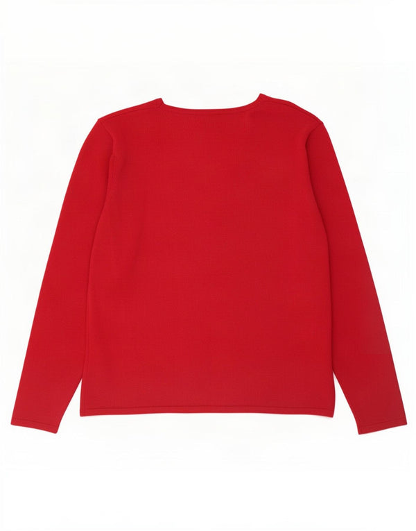 Maglione cardigan corto da donna Marks & Spencer UK 14 grande viscosa rosa