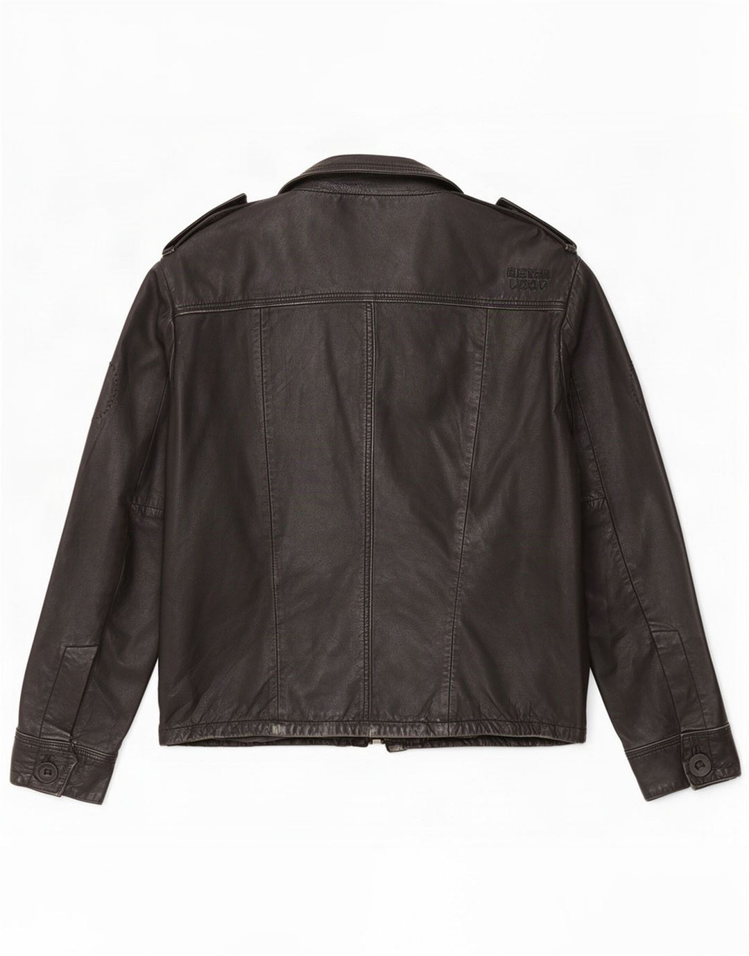 Giacca in pelle militare da uomo Superdry UK 40 grande nera
