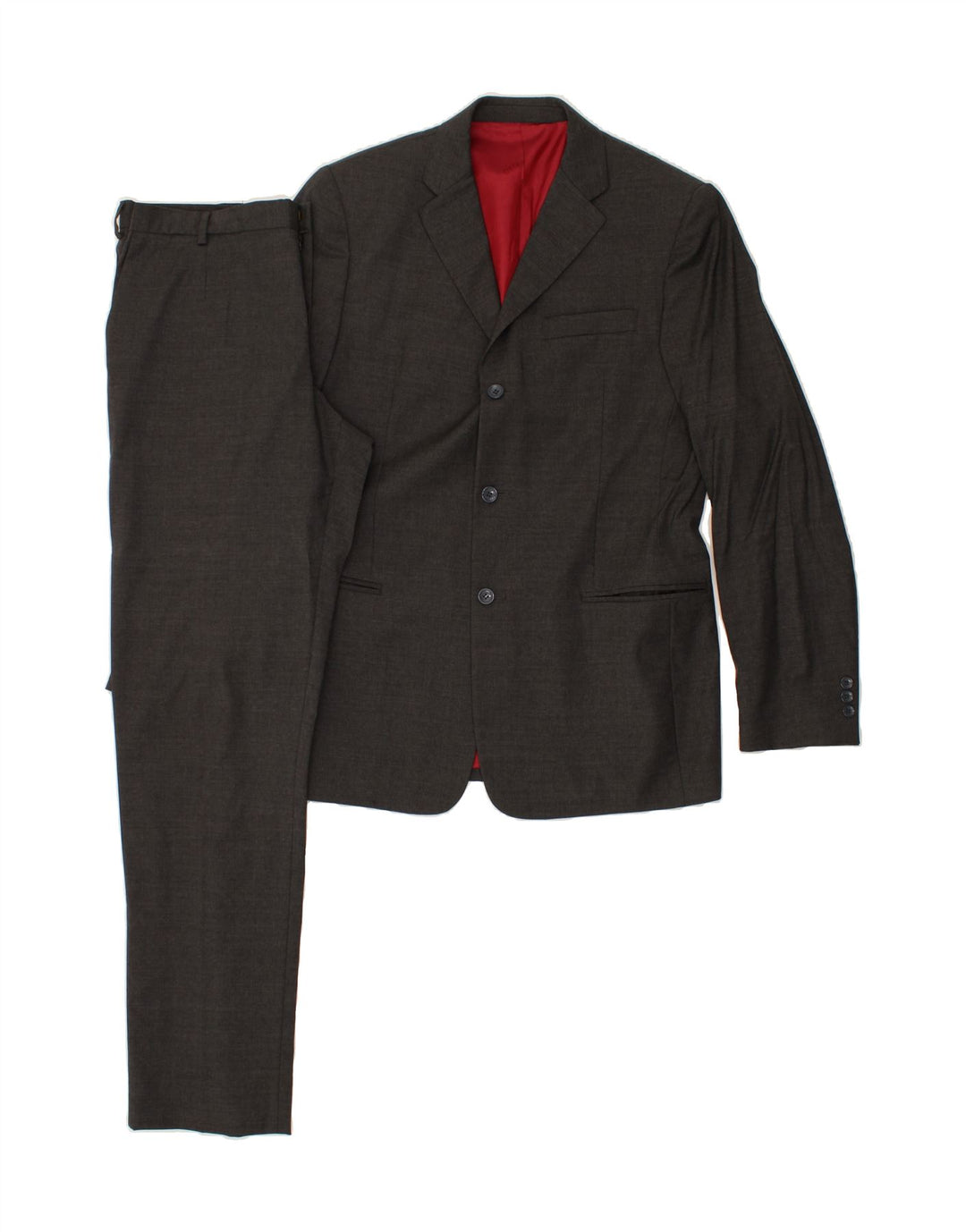 DOLCE & GABBANA Abito da Uomo a 3 Bottoni in 2 Pezzi UK 40 Large W36 L34 Grigio Lana