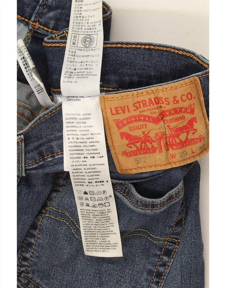 Jeans Levi's Uomo 512 Slim Tapered W29 L30 Cotone Blu