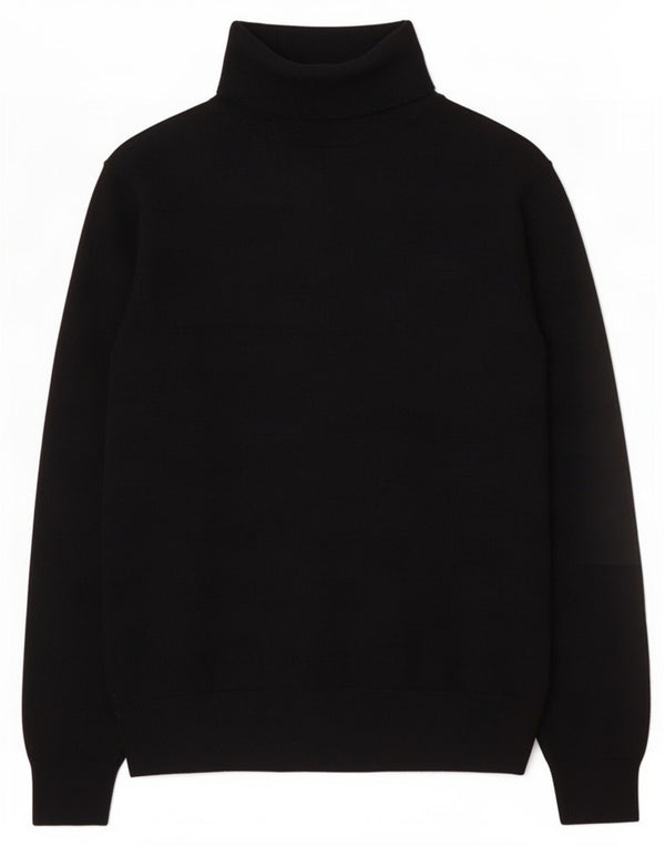 Maglione maglione a collo alto autografo da donna Marks & Spencer UK 16 grande nero