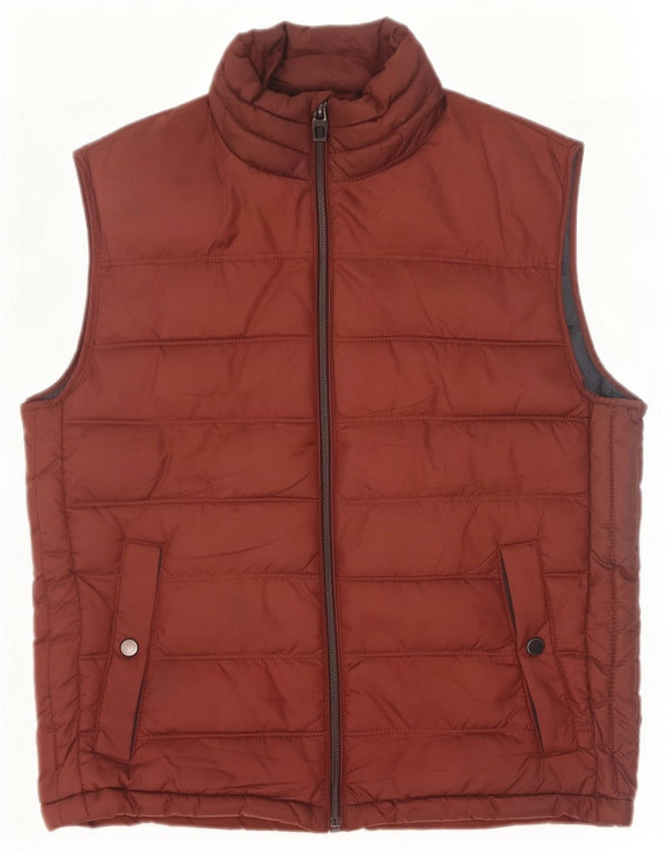 Gilet imbottito da uomo Zara UK 40 grande marrone
