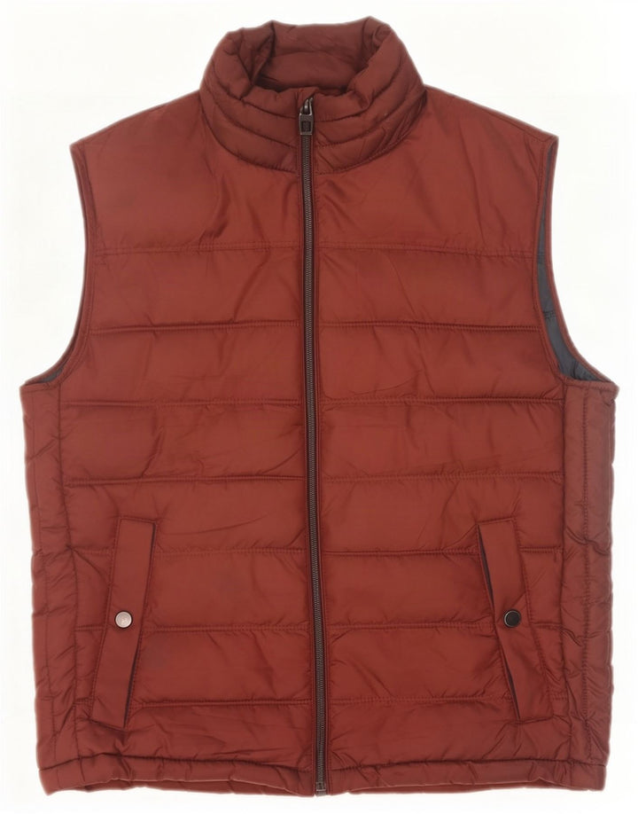Gilet imbottito da uomo Zara UK 40 grande marrone