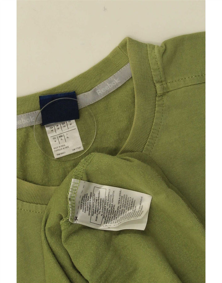 T-shirt Reebok da uomo Top verde medio in cotone