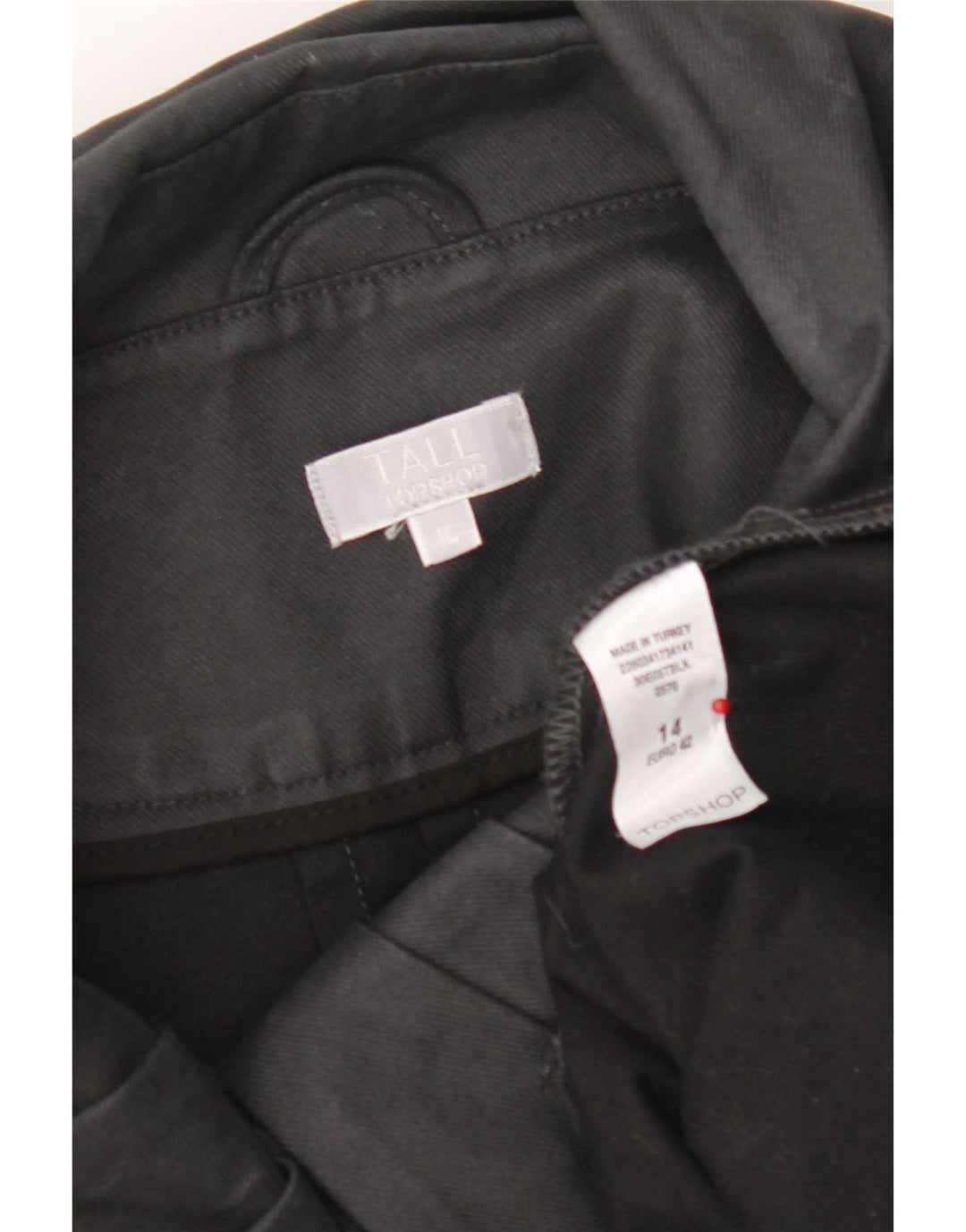 Topshop Bomber da donna con maniche a 3/4 UK 14 grande cotone nero