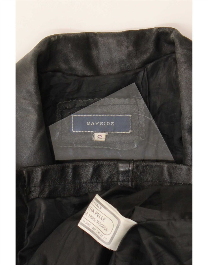 Giacca in pelle da donna Bayside UK 10 piccola nera