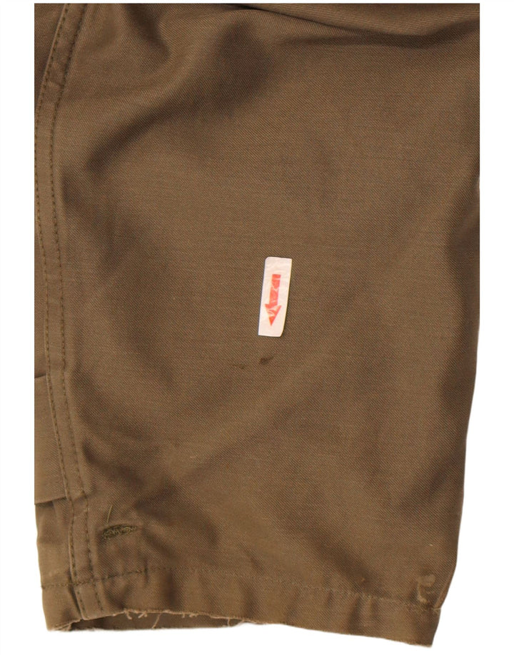 Giacca parka vintage da uomo con cappuccio IT 52 XL kaki poliacrilico