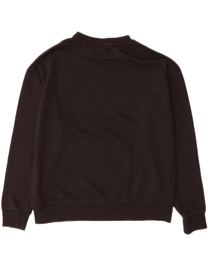 PUMA Womens Graphic Sweatshirt Jumper UK 16 Large Black Cotton