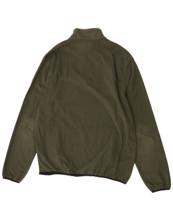 Maglione in pile Kappa da donna con zip e collo XL poliestere kaki