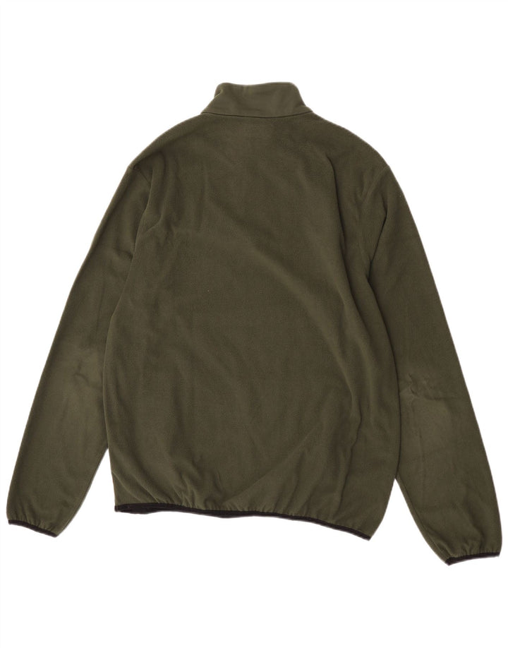Maglione in pile Kappa da donna con zip e collo XL poliestere kaki