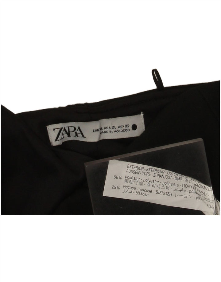 Top senza spalline da donna Zara UK 18 XL poliestere nero