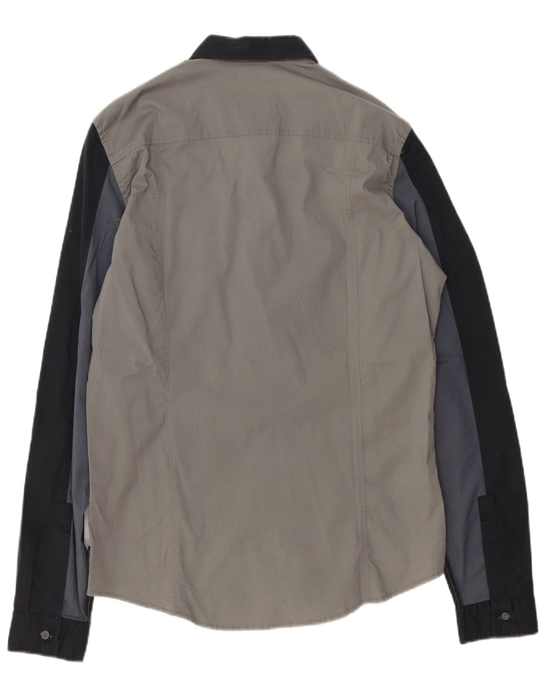 CALVIN KLEIN JEANS Camicia slim fit da uomo Large in cotone color block grigio