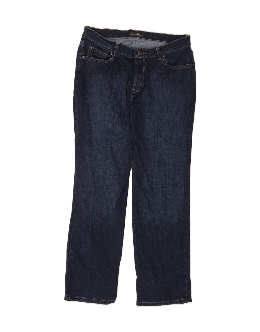 LEE Womens Mid Rise Straight Jeans US 12 Large W32 L29 Navy Blue Vintage Lee and Second-Hand Lee from Messina Hembry 