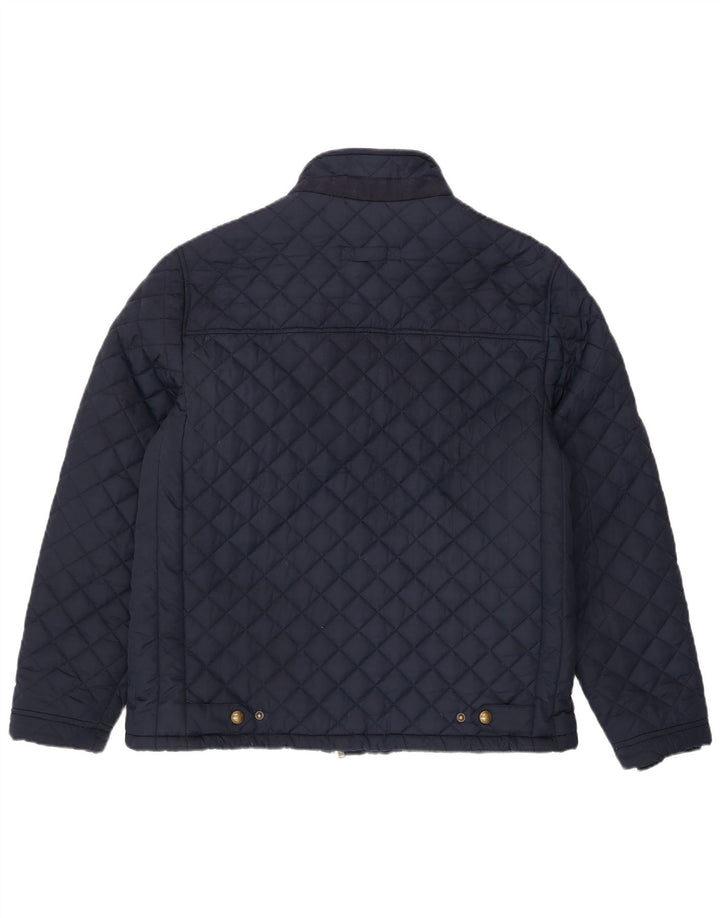 CREW CLOTHING Giacca trapuntata da uomo UK 42 XL Poliestere blu navy