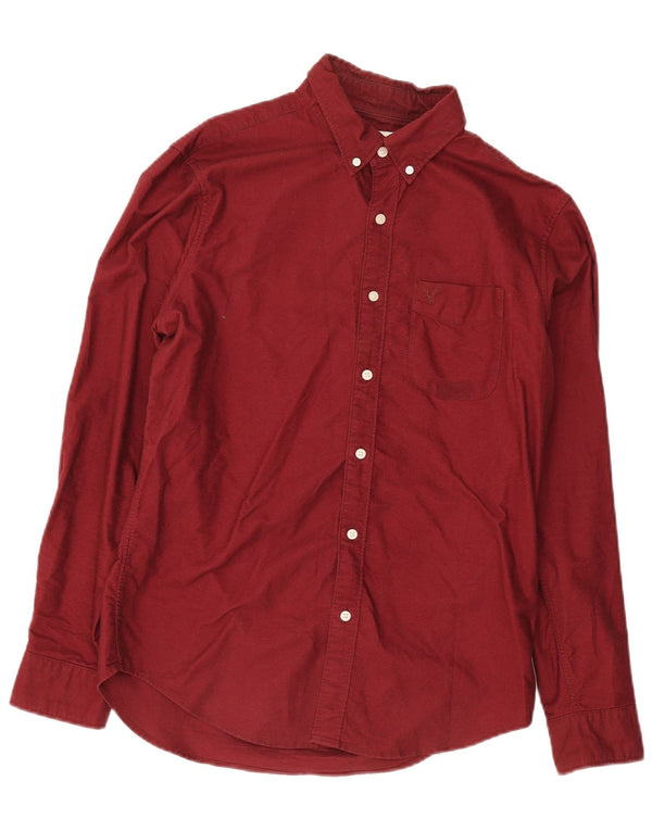 Camicia da uomo Classic Fit American Eagle in cotone bordeaux medio
