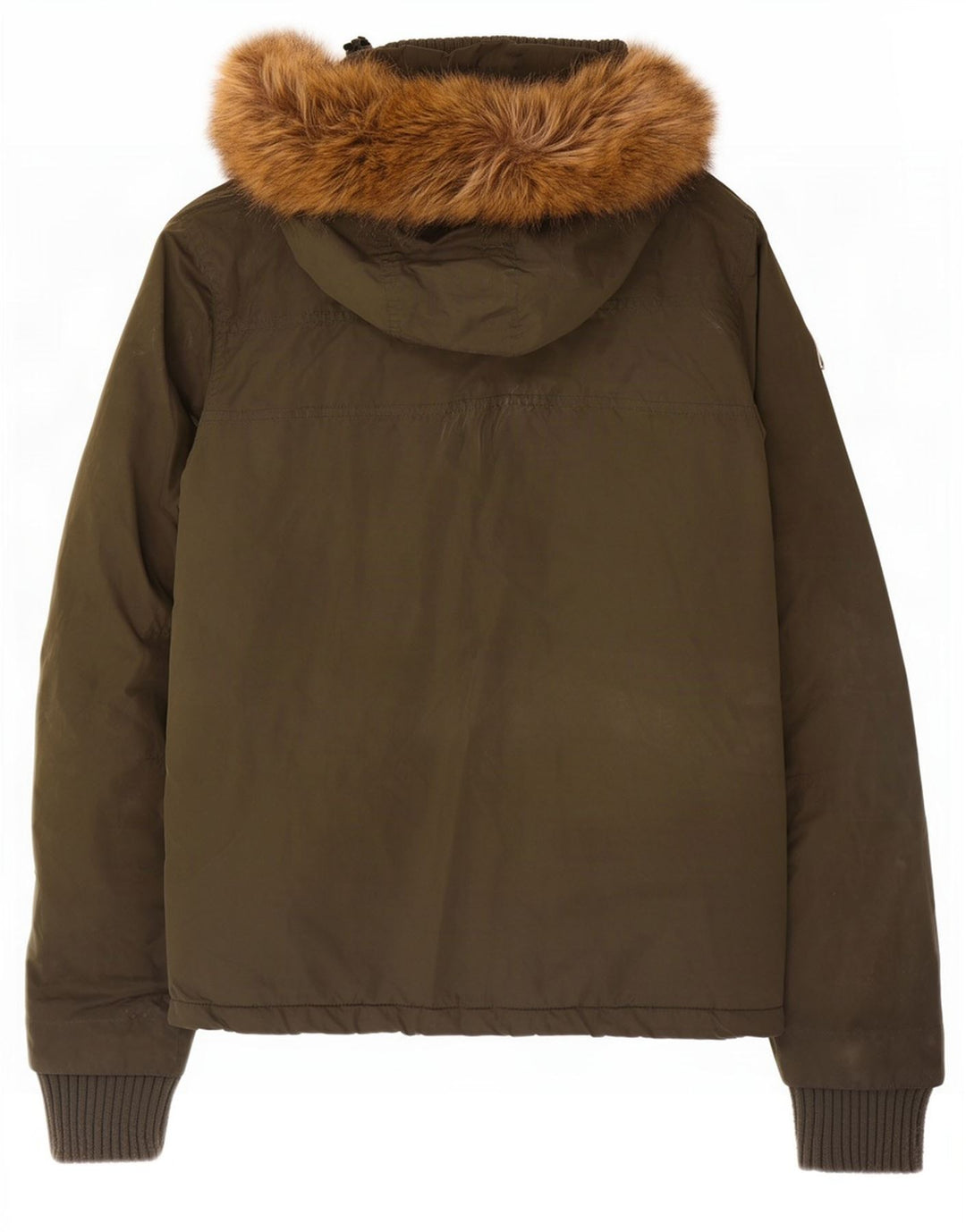 Giacca a vento con cappuccio da donna Superdry UK 14 poliestere kaki medio