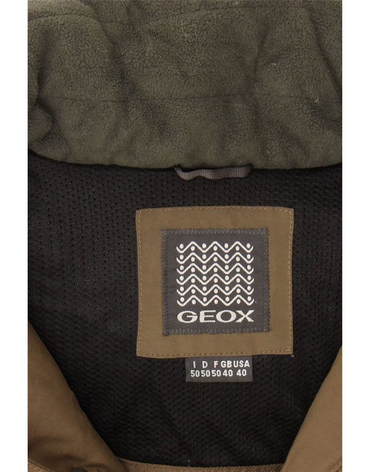GEOX Mens Hooded Padded Jacket UK 40 Large Brown Polyester Vintage Geox and Second-Hand Geox from Messina Hembry 