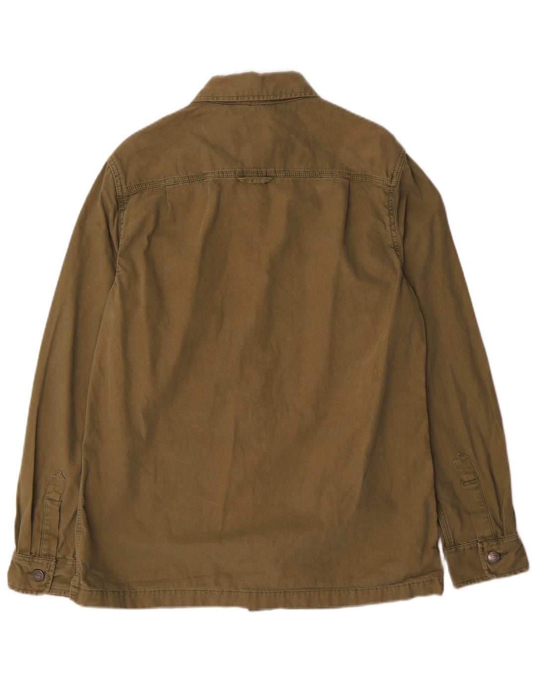 Camicia overshirt da uomo Superdry grande in cotone kaki