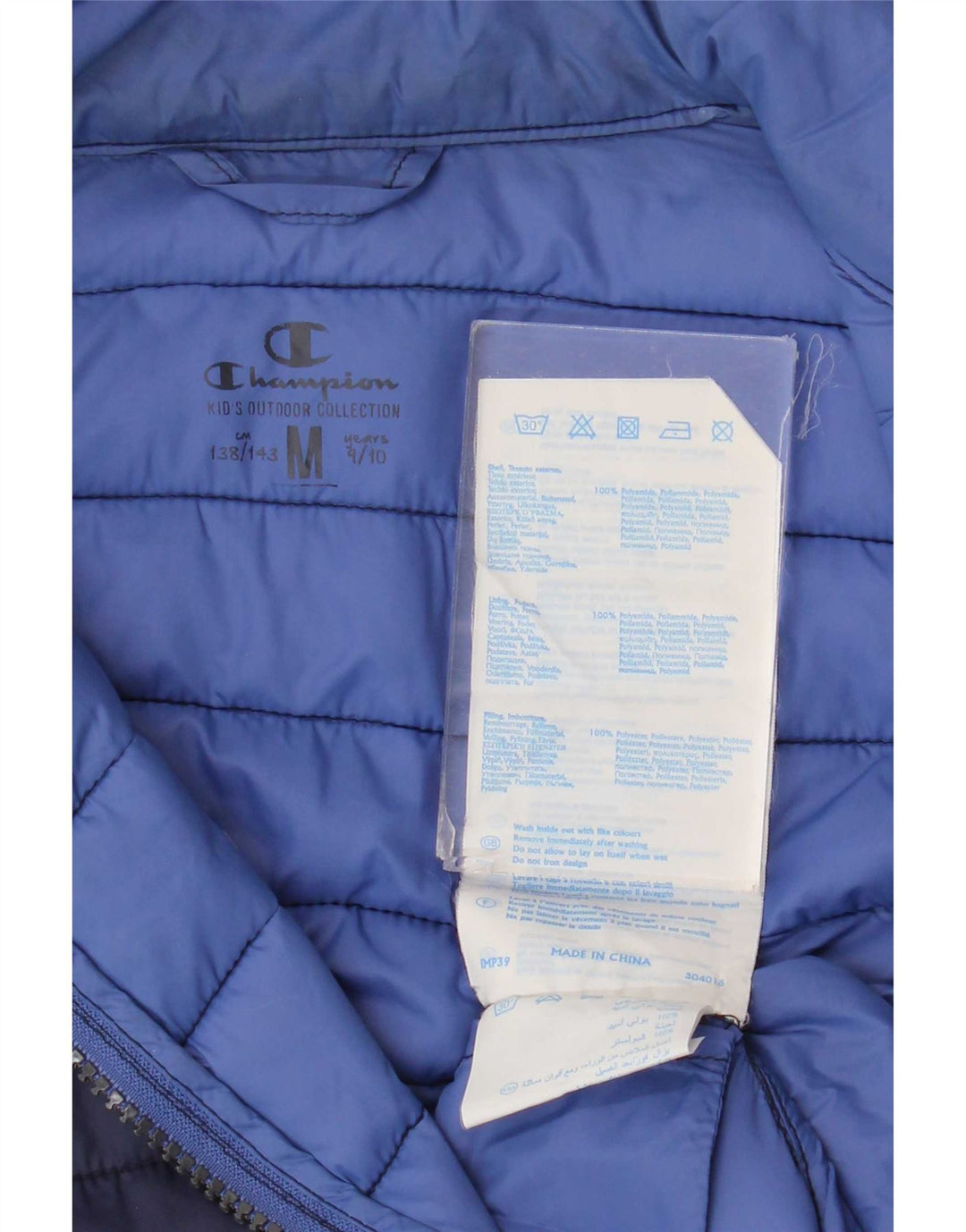 Gilet imbottito Champion per ragazzi 9-10 anni medio blu navy in poliammide