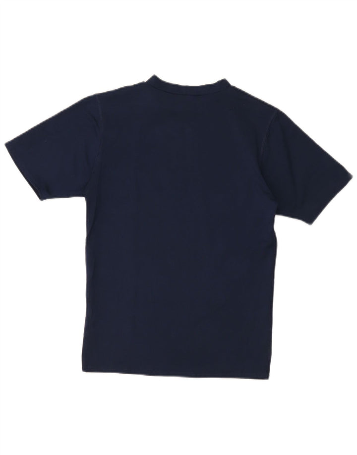 T-shirt da donna Nike Dri Fit Top UK 12 medio blu navy poliestere