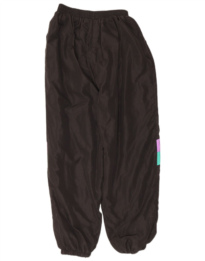 Tuta intera vintage da uomo vestibilità ampia piccola in poliestere color block nero