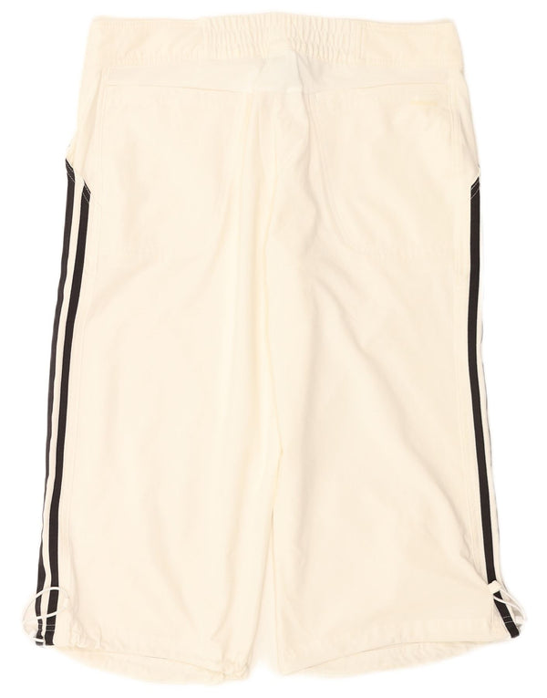 Pantaloncini sportivi Adidas Clima 365 Bermuda da donna UK 14 Large Poliestere bianco