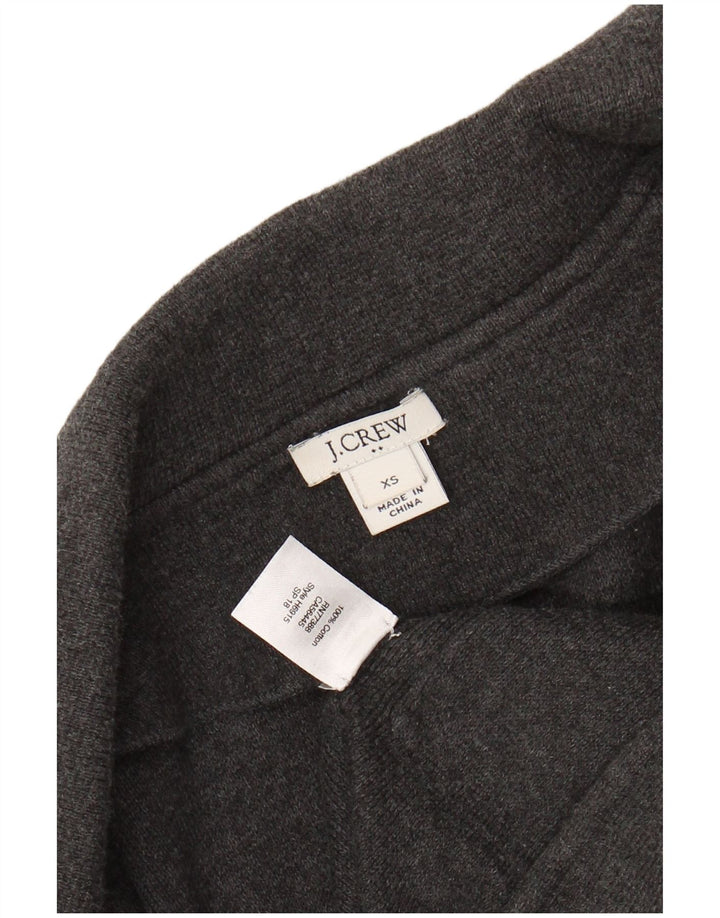 J. CREW Maglione cardigan aperto oversize da donna UK 6 XS Cotone grigio