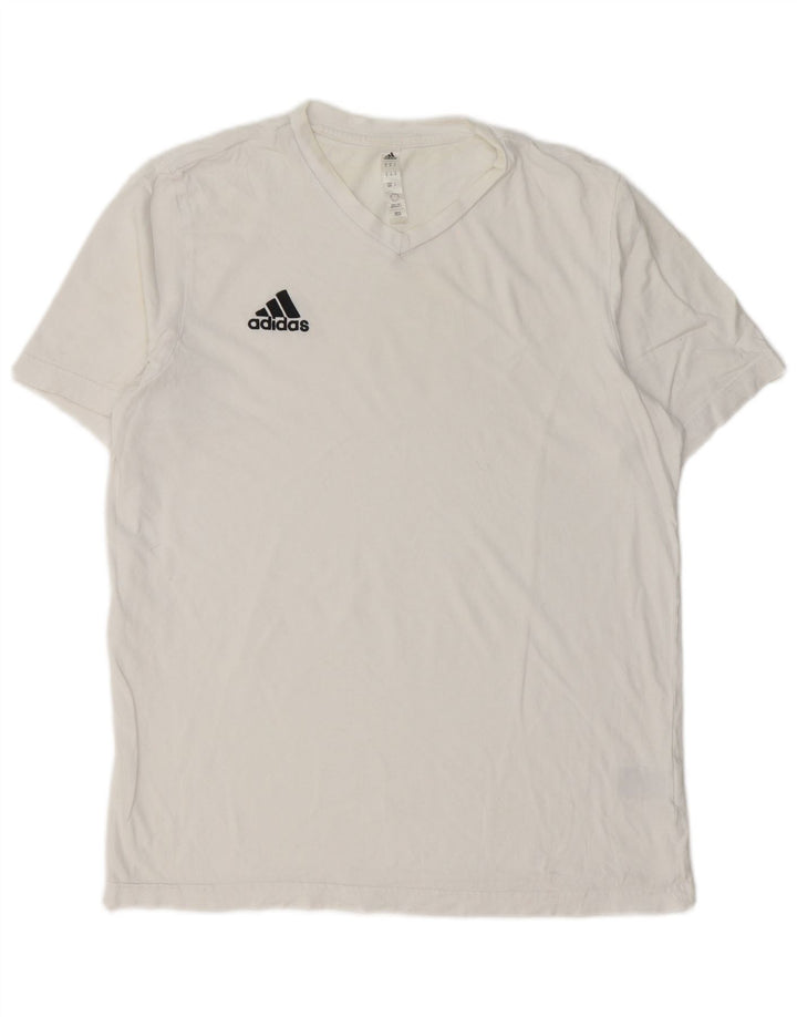 T-shirt ADIDAS da uomo Top in cotone bianco medio