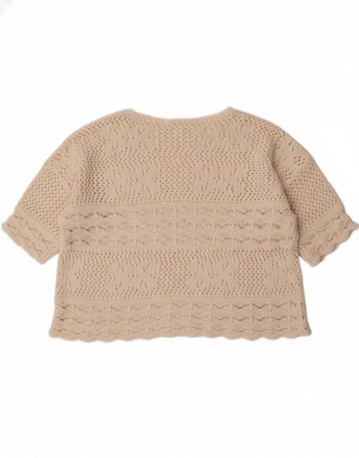 Maglione maglione con scollo a barca corto da donna Redok UK 14 medio bianco sporco