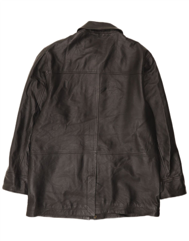 Giacca in pelle da uomo Marks & Spencer UK 38 Pelle nera media