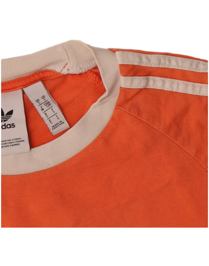 Maglietta Adidas da uomo Top Small in cotone arancione