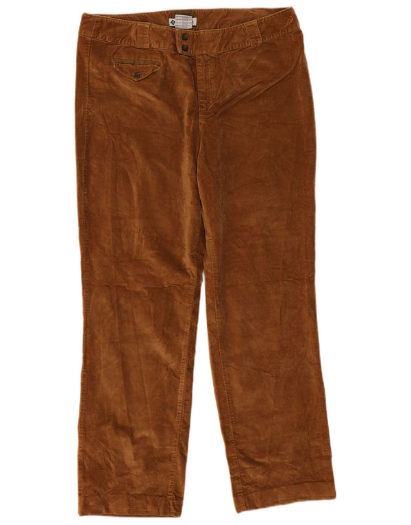 Pantaloni casual dritti in velluto da donna Columbia US 16 2XL W36 L30 Marrone