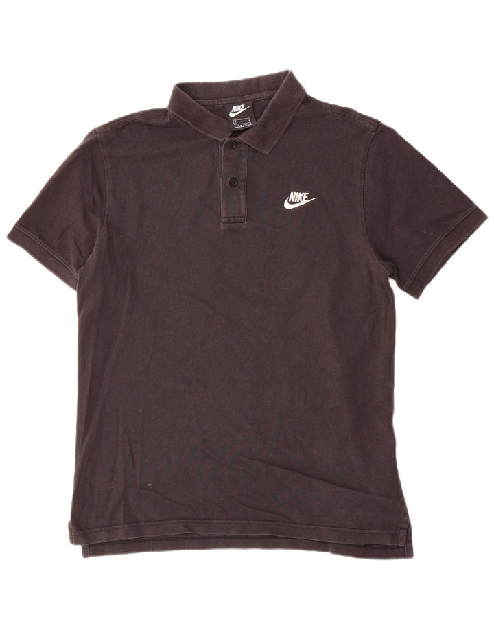 Polo Nike da uomo in cotone nero medio