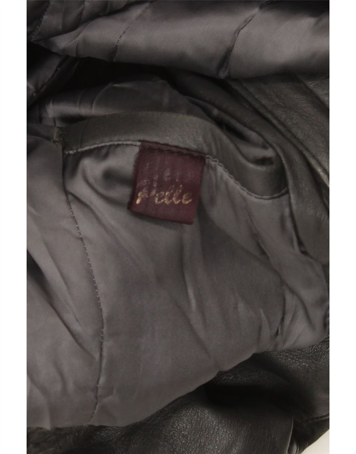 Giacca in pelle vintage da uomo UK 38 in pelle nera media