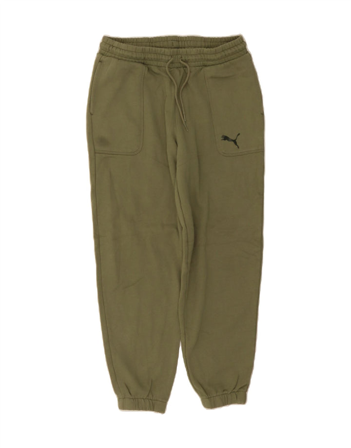 PUMA Womens Tracksuit Trousers Joggers UK 12 Medium  Green Vintage Puma and Second-Hand Puma from Messina Hembry 