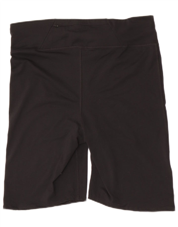 MARKS & SPENCER Pantaloncini Sportivi da Donna Taglio Regolare UK 16 Large Nero